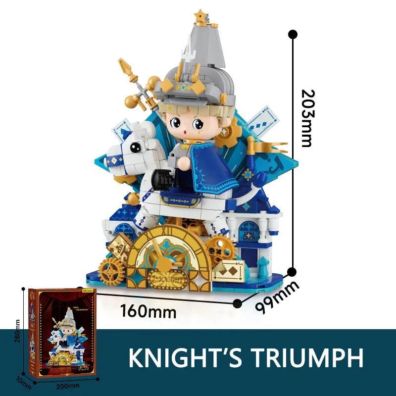 Creative Cartoon Poker Face Building Block King Queen Knight - ToylandEU