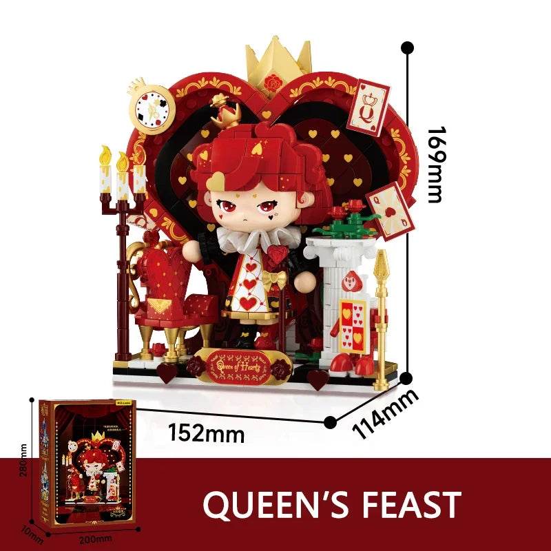 Creative Cartoon Poker Face Building Block King Queen Knight - ToylandEU