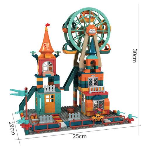 Creative Castle Marble Run Building Blocks with Action Figures Set - ToylandEU