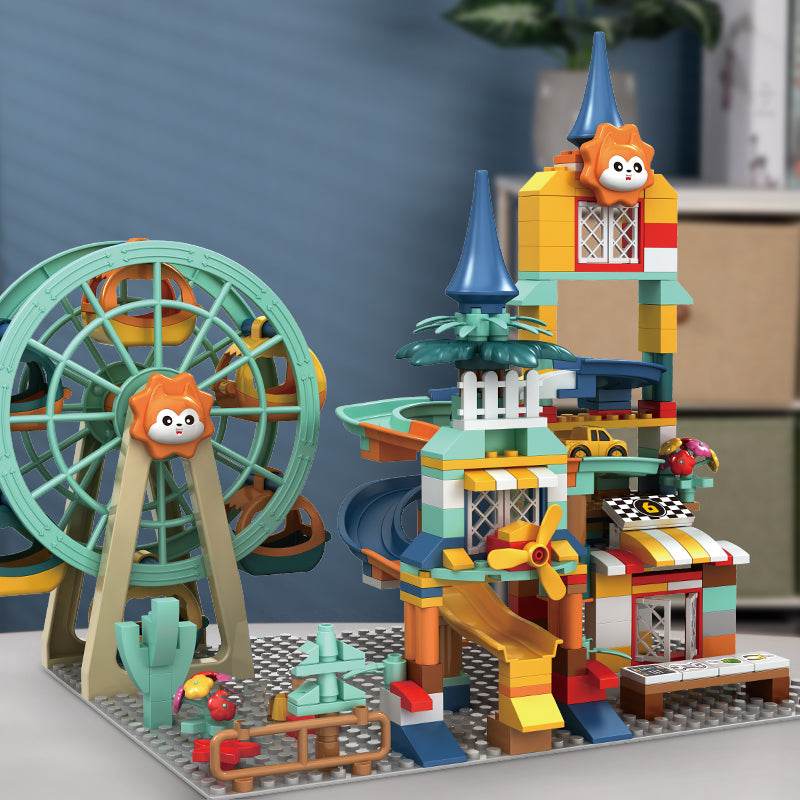Creative Castle Marble Run Building Blocks with Action Figures Set - ToylandEU