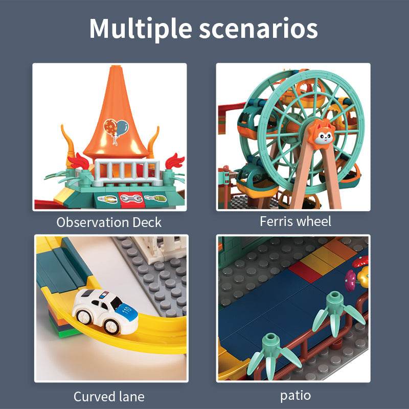 Creative Castle Marble Run Building Blocks with Action Figures Set - ToylandEU