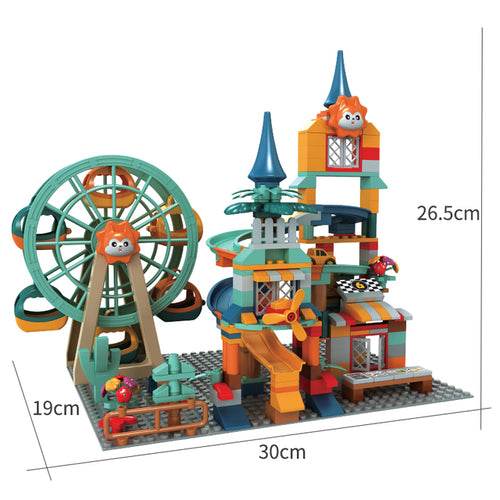 Creative Castle Marble Run Building Blocks with Action Figures Set - ToylandEU