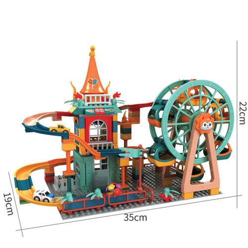 Creative Castle Marble Run Building Blocks with Action Figures Set - ToylandEU