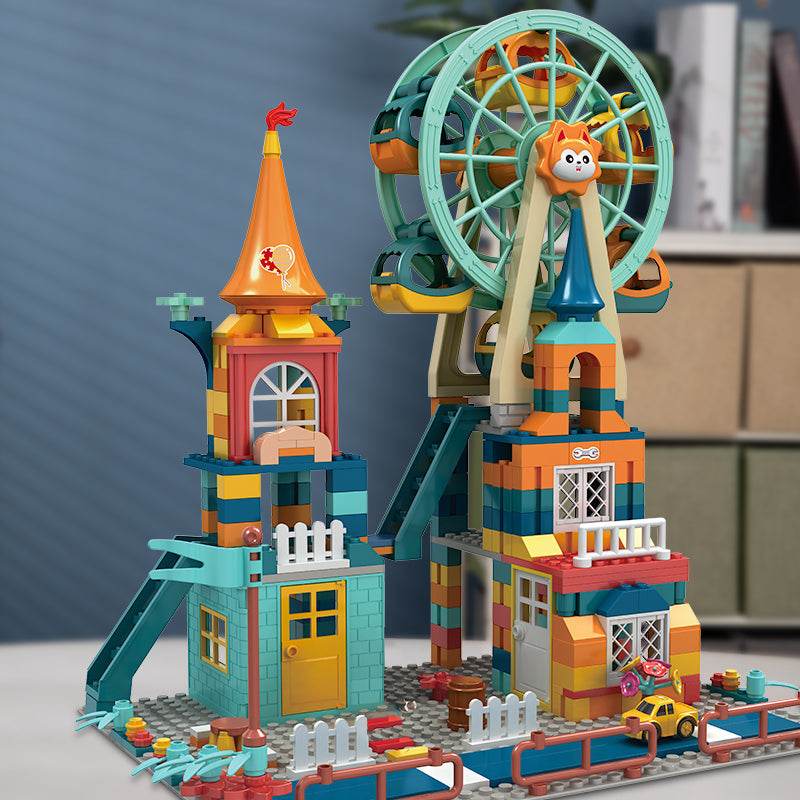 Creative Castle Marble Run Building Blocks with Action Figures Set - ToylandEU