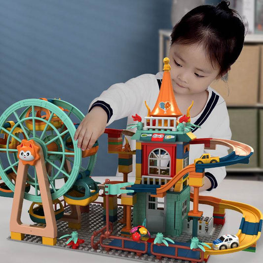 Creative Castle Marble Run Building Blocks with Action Figures Set - ToylandEU