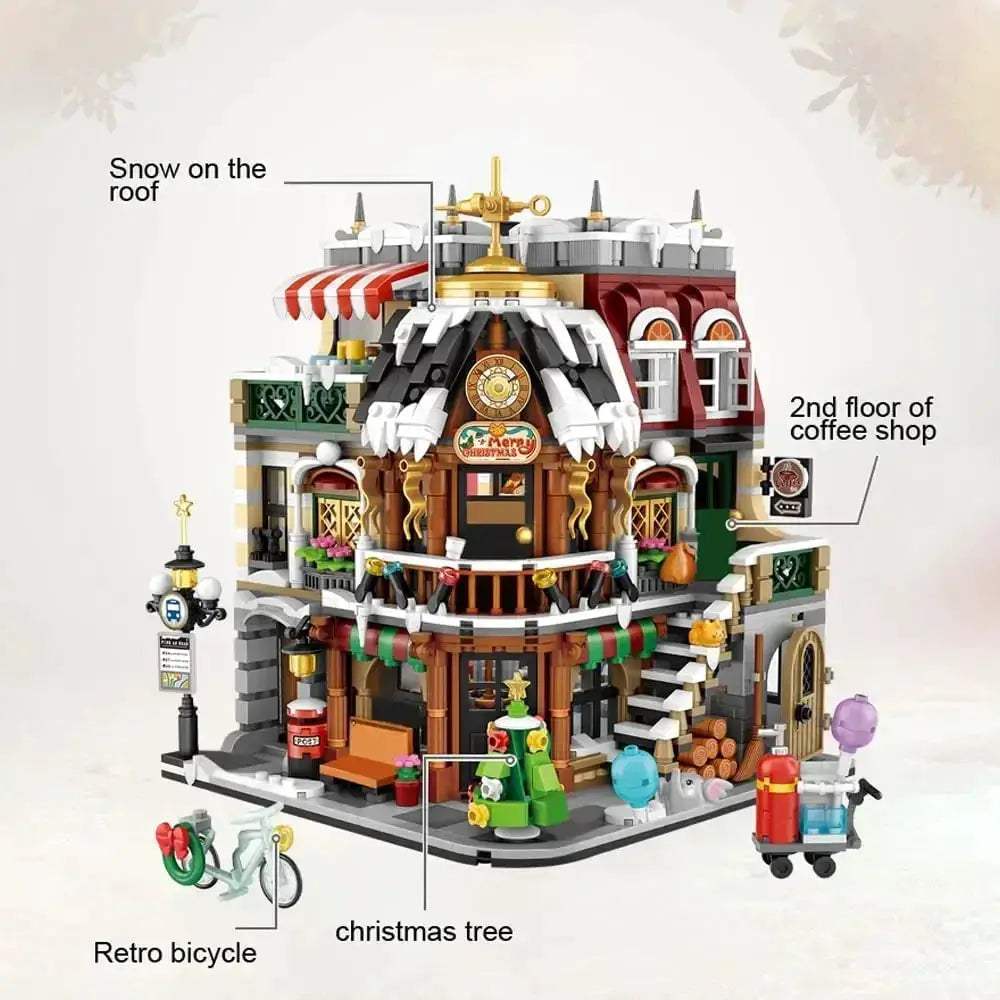Creative Christmas Coffee Shop Building Blocks Kit 2506 Pcs - ToylandEU