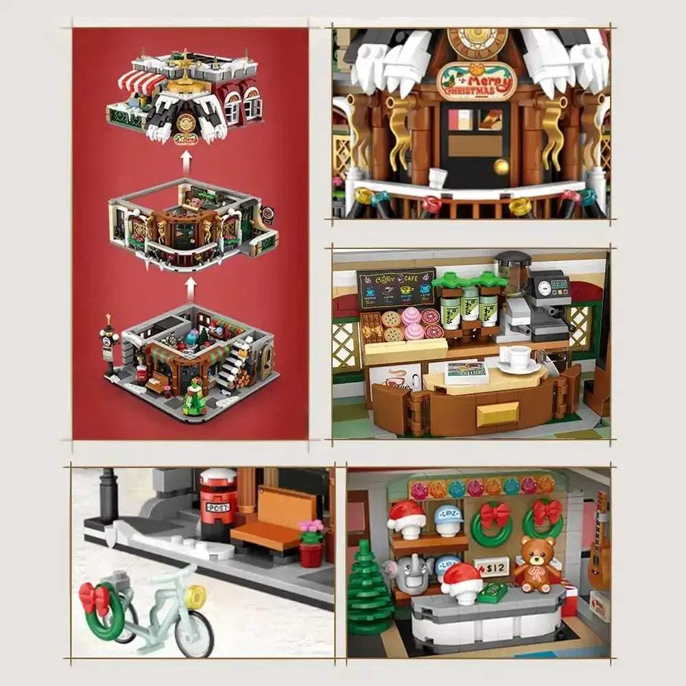 Creative Christmas Coffee Shop Building Blocks Kit 2506 Pcs - ToylandEU