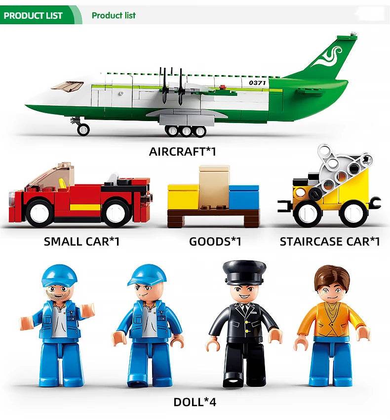Creative City Airbus Cargo Aircraft Plane Building Blocks - ToylandEU
