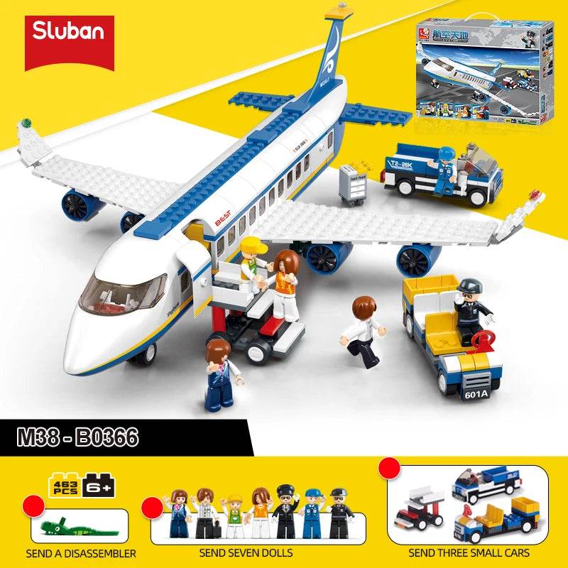 Creative City Airbus Cargo Aircraft Plane Building Blocks - ToylandEU