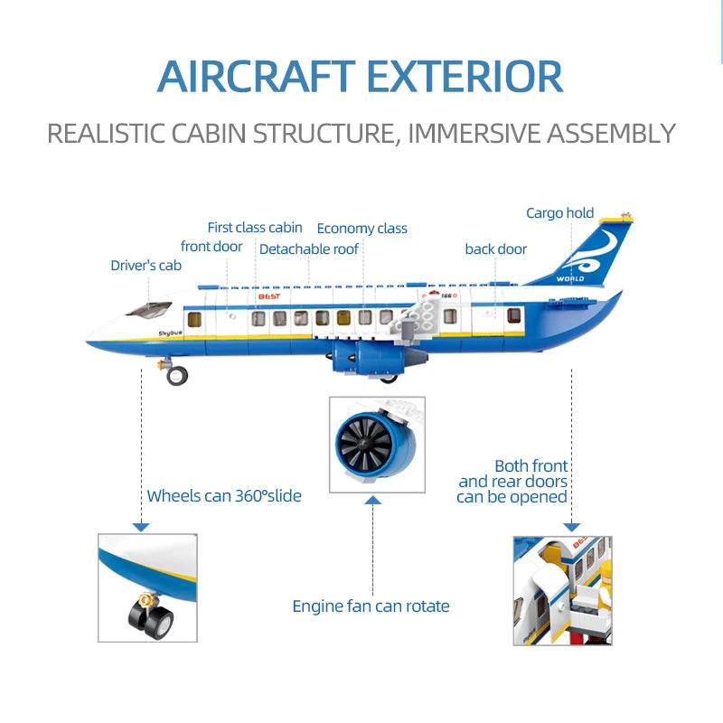 Creative City Airbus Cargo Aircraft Plane Building Blocks - ToylandEU