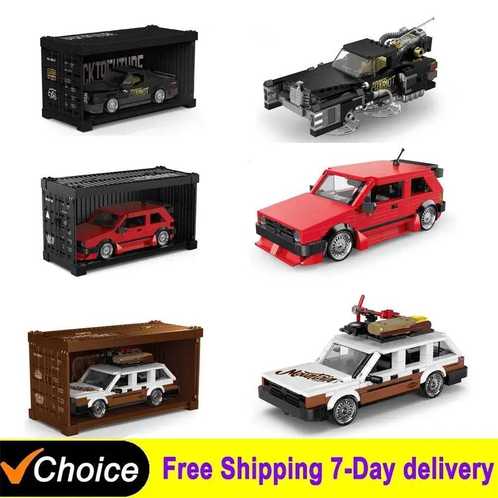  Creative City Retro Sedan Building Blocks Car Model MK2 -  ToylandEU™