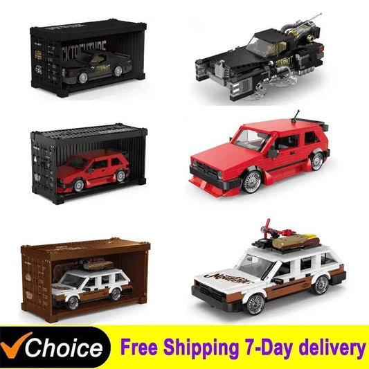  Creative City Retro Sedan Building Blocks Car Model MK2 -  ToylandEU™