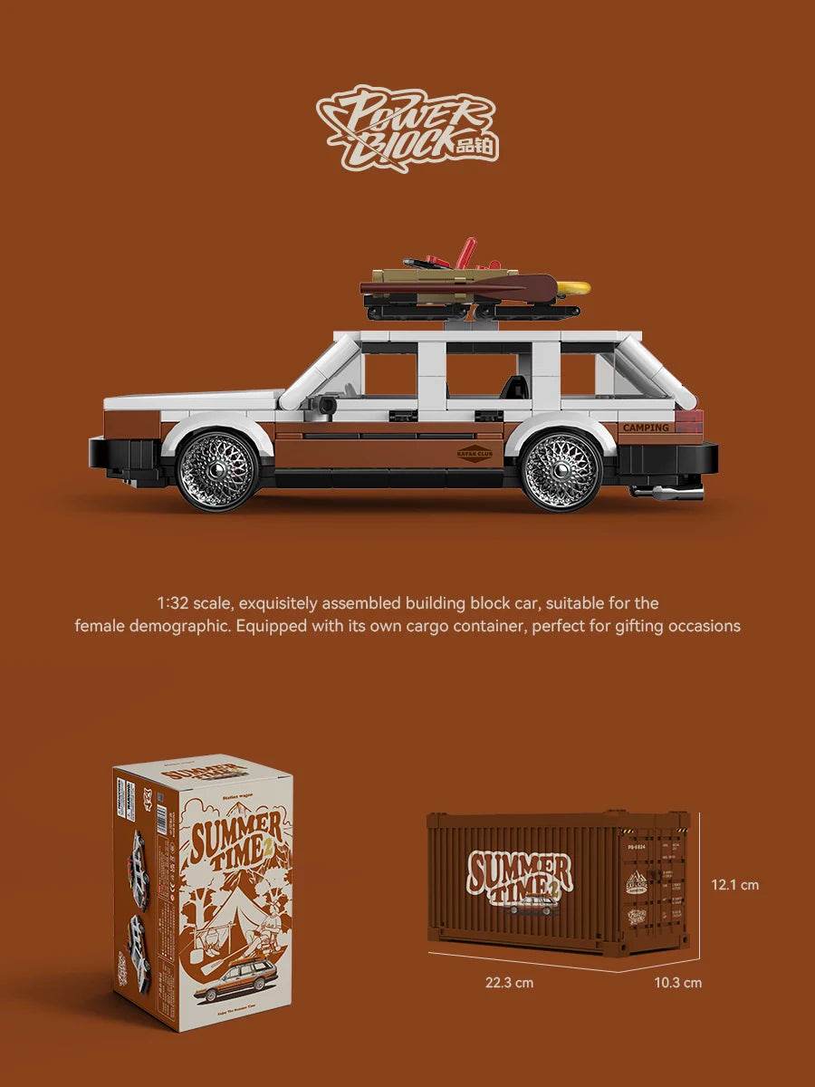 Creative City Retro Sedan Camping Car Building Blocks MK2 - ToylandEU