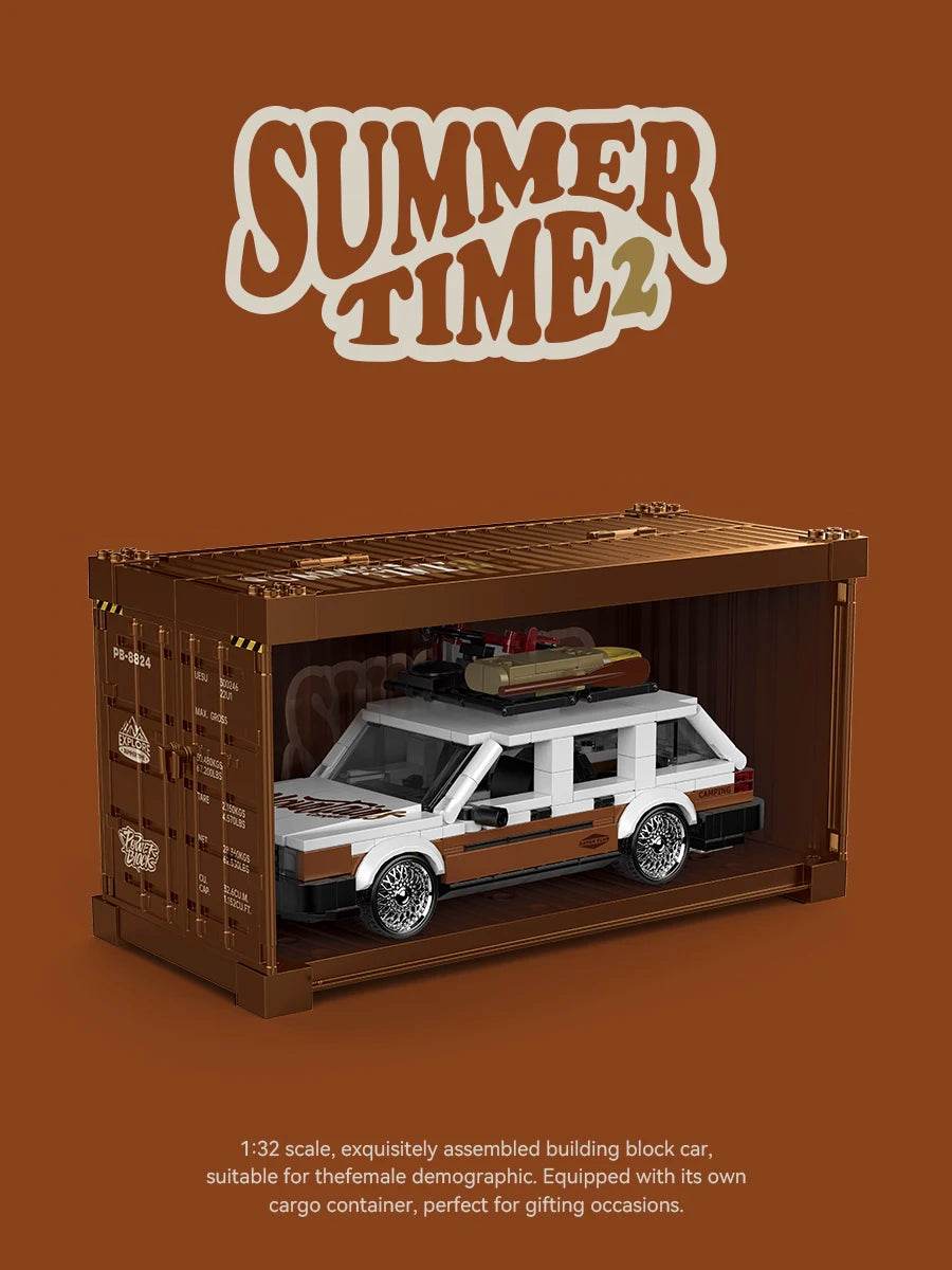 Creative City Retro Sedan Camping Car Building Blocks MK2 - ToylandEU