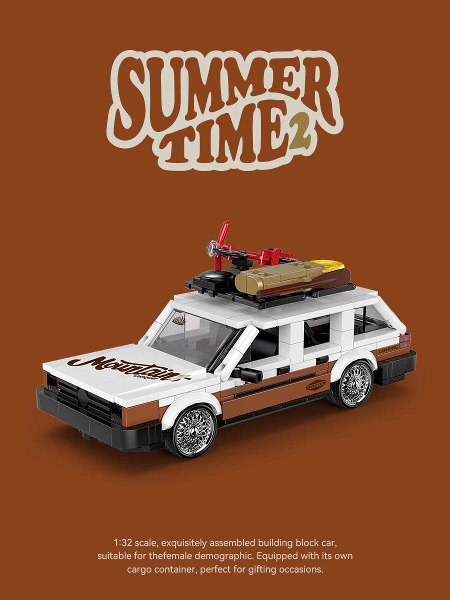 Creative City Retro Sedan Camping Car Building Blocks MK2 - ToylandEU