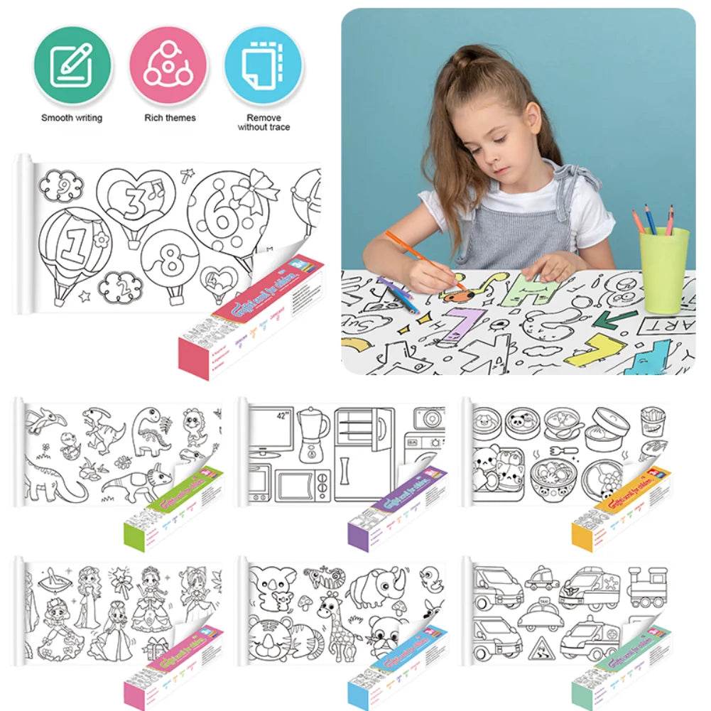 Creative Coloring Paper Roll for Kids - Endless Art Fun & Imagination - ToylandEU