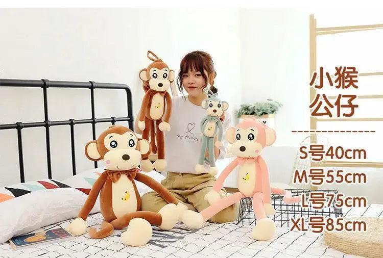  Creative Cute Cartoon Plush Monkey Doll with Long Arms and Legs Baby Sleeping Pillow Gift -  ToylandEU™