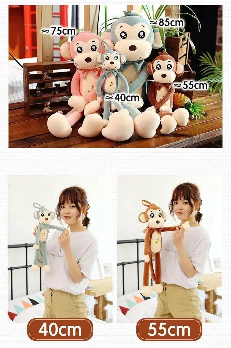  Creative Cute Cartoon Plush Monkey Doll with Long Arms and Legs Baby Sleeping Pillow Gift -  ToylandEU™