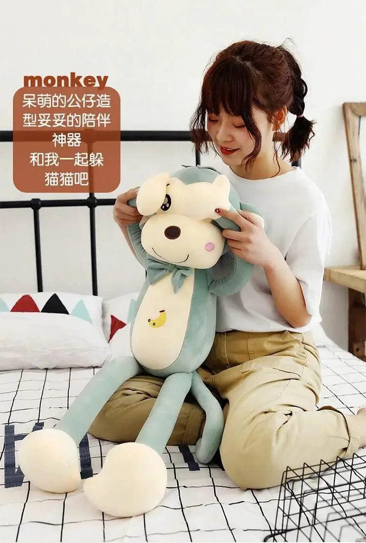  Creative Cute Cartoon Plush Monkey Doll with Long Arms and Legs Baby Sleeping Pillow Gift -  ToylandEU™