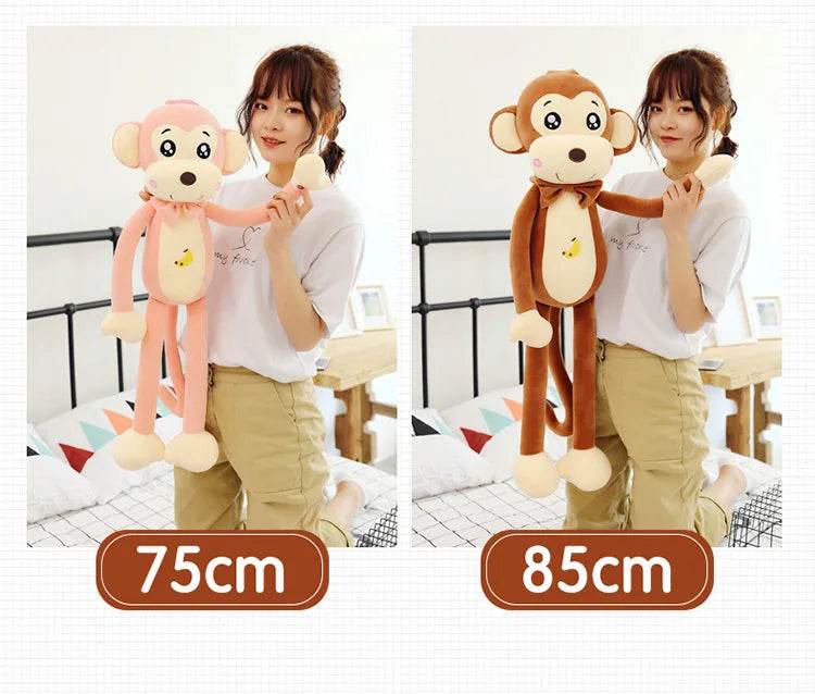 Creative Cute Cartoon Plush Monkey Doll with Long Arms and Legs Baby Sleeping Pillow Gift - ToylandEU