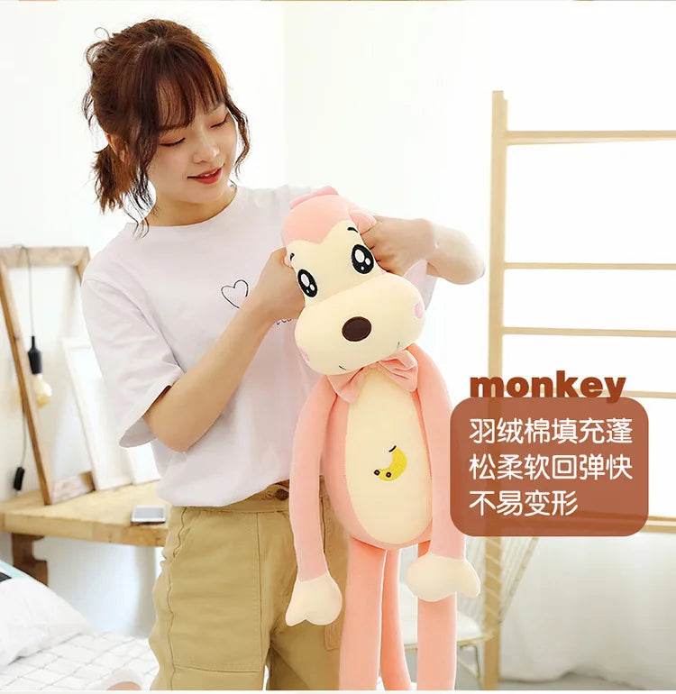 Creative Cute Cartoon Plush Monkey Doll with Long Arms and Legs Baby Sleeping Pillow Gift - ToylandEU