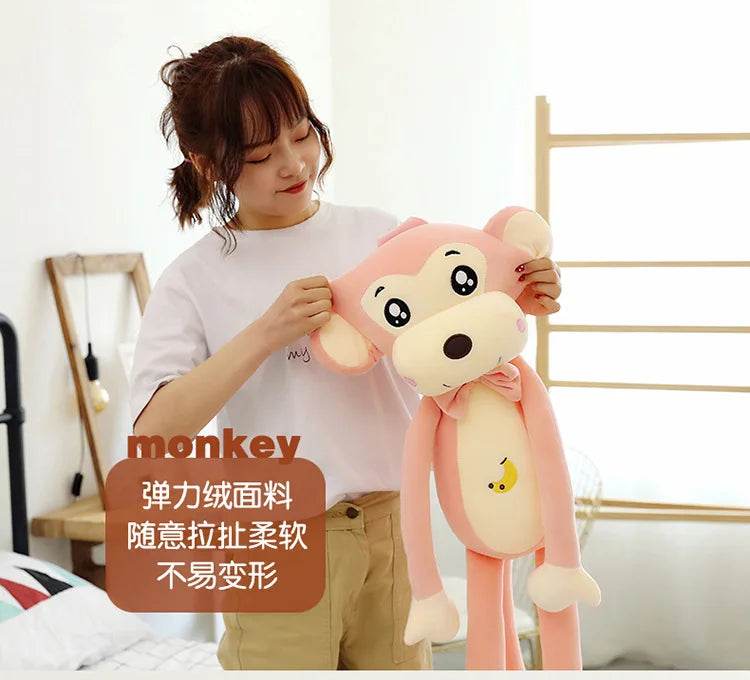 Creative Cute Cartoon Plush Monkey Doll with Long Arms and Legs Baby Sleeping Pillow Gift - ToylandEU