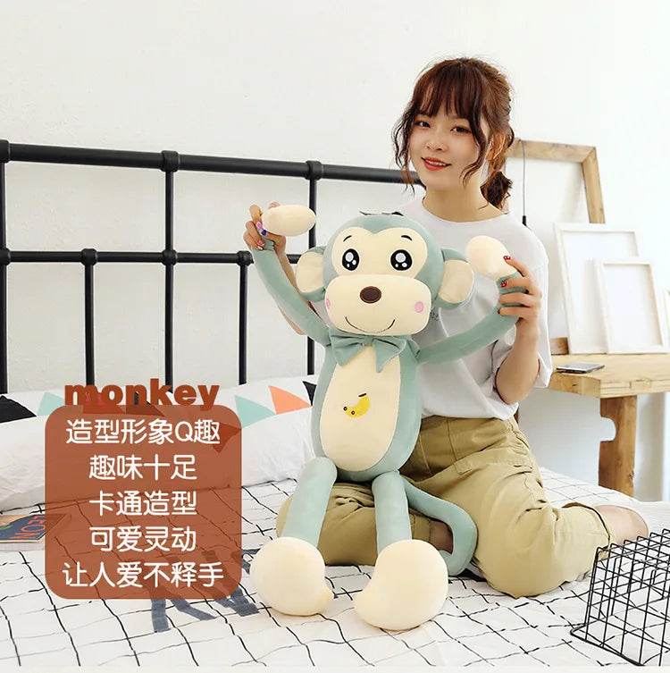 Creative Cute Cartoon Plush Monkey Doll with Long Arms and Legs Baby Sleeping Pillow Gift - ToylandEU