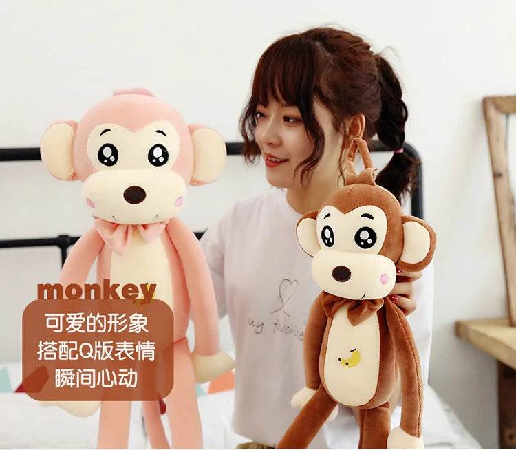 Creative Cute Cartoon Plush Monkey Doll with Long Arms and Legs Baby Sleeping Pillow Gift - ToylandEU