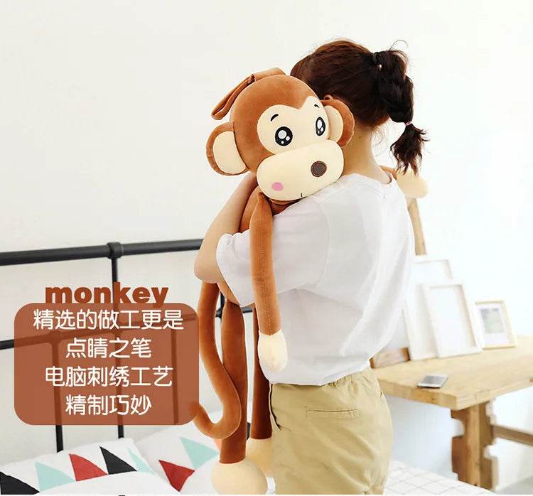 Creative Cute Cartoon Plush Monkey Doll with Long Arms and Legs Baby Sleeping Pillow Gift - ToylandEU