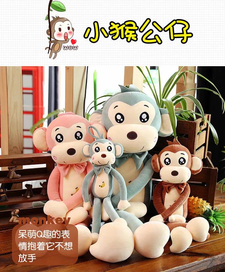 Creative Cute Cartoon Plush Monkey Doll with Long Arms and Legs Baby Sleeping Pillow Gift - ToylandEU