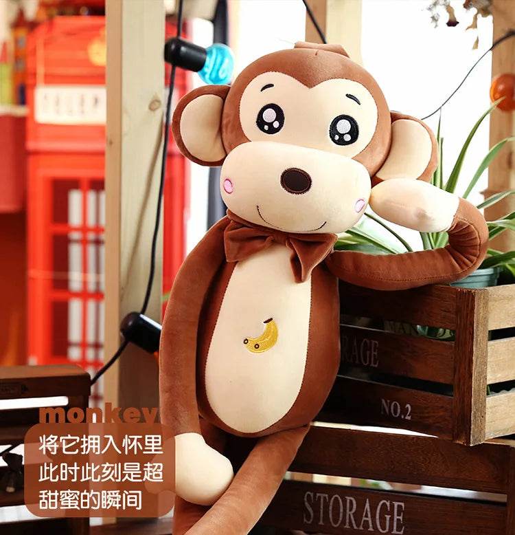 Creative Cute Cartoon Plush Monkey Doll with Long Arms and Legs Baby Sleeping Pillow Gift - ToylandEU