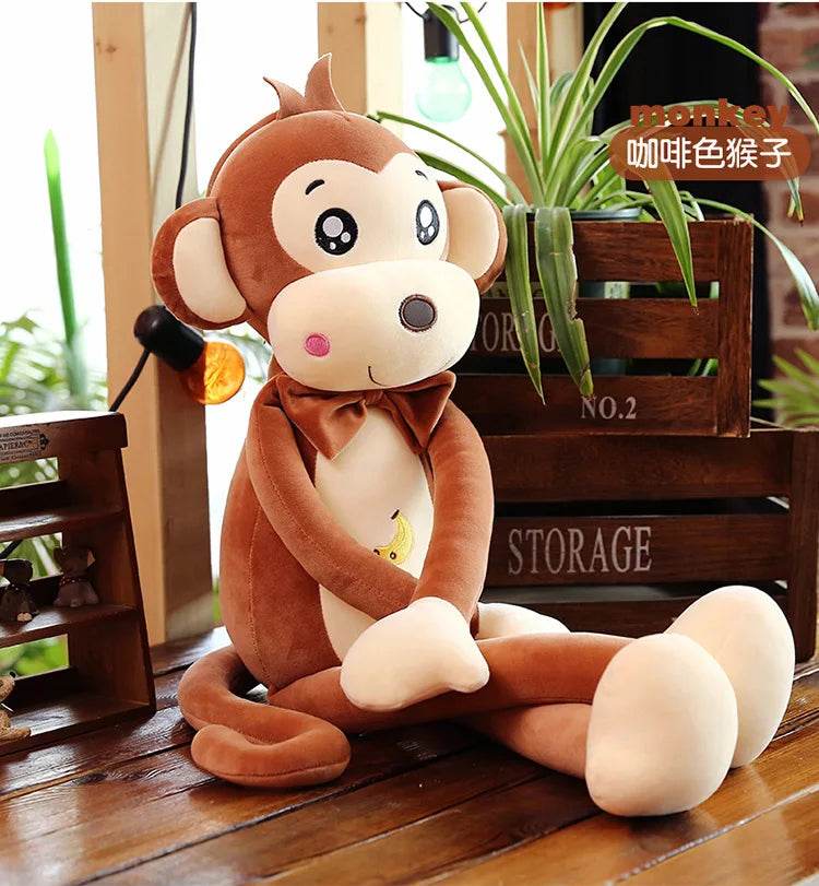 Creative Cute Cartoon Plush Monkey Doll with Long Arms and Legs Baby Sleeping Pillow Gift - ToylandEU