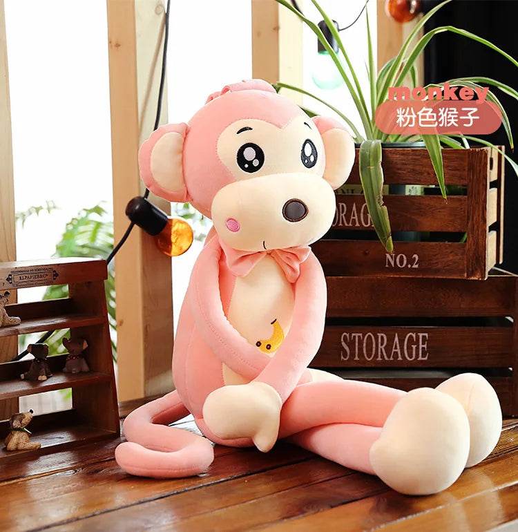 Creative Cute Cartoon Plush Monkey Doll with Long Arms and Legs Baby Sleeping Pillow Gift - ToylandEU