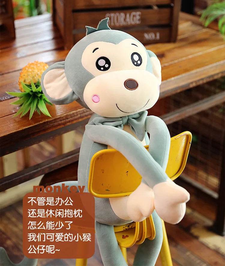 Creative Cute Cartoon Plush Monkey Doll with Long Arms and Legs Baby Sleeping Pillow Gift - ToylandEU