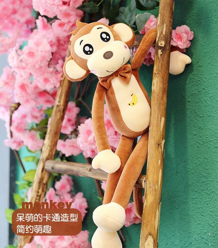 Creative Cute Cartoon Plush Monkey Doll with Long Arms and Legs Baby Sleeping Pillow Gift - ToylandEU