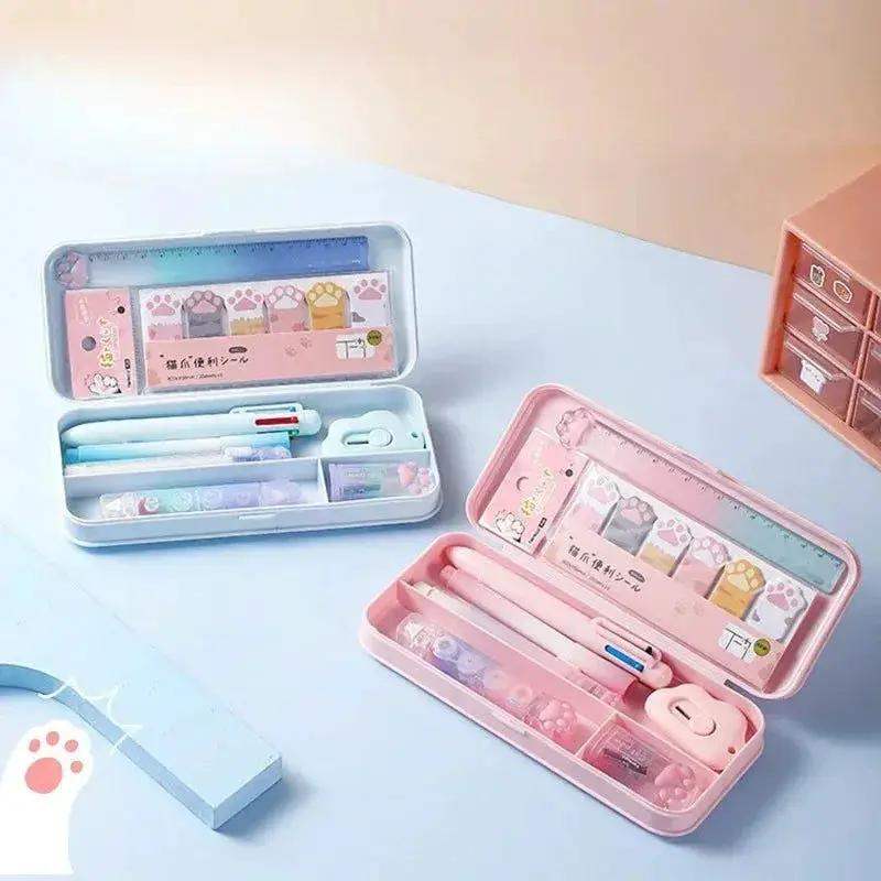 Elegant Colorful Cat Paw Stationery Kit Deluxe 9 In 1 - ToylandEU