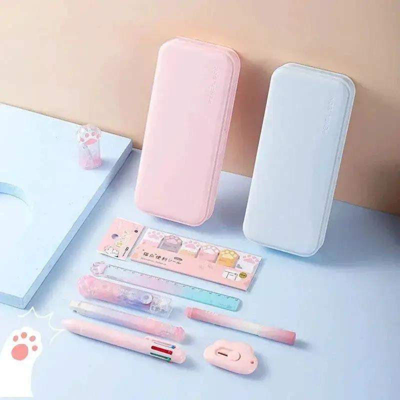 Elegant Colorful Cat Paw Stationery Kit Deluxe 9 In 1 - ToylandEU
