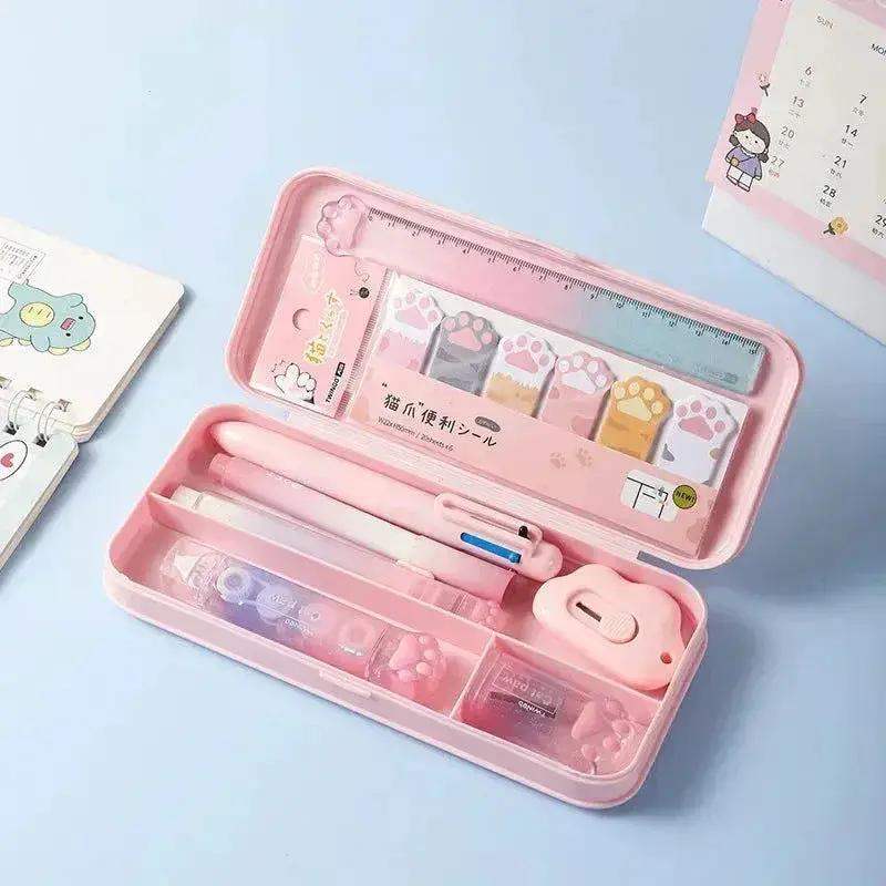 Elegant Colorful Cat Paw Stationery Kit Deluxe 9 In 1 - ToylandEU