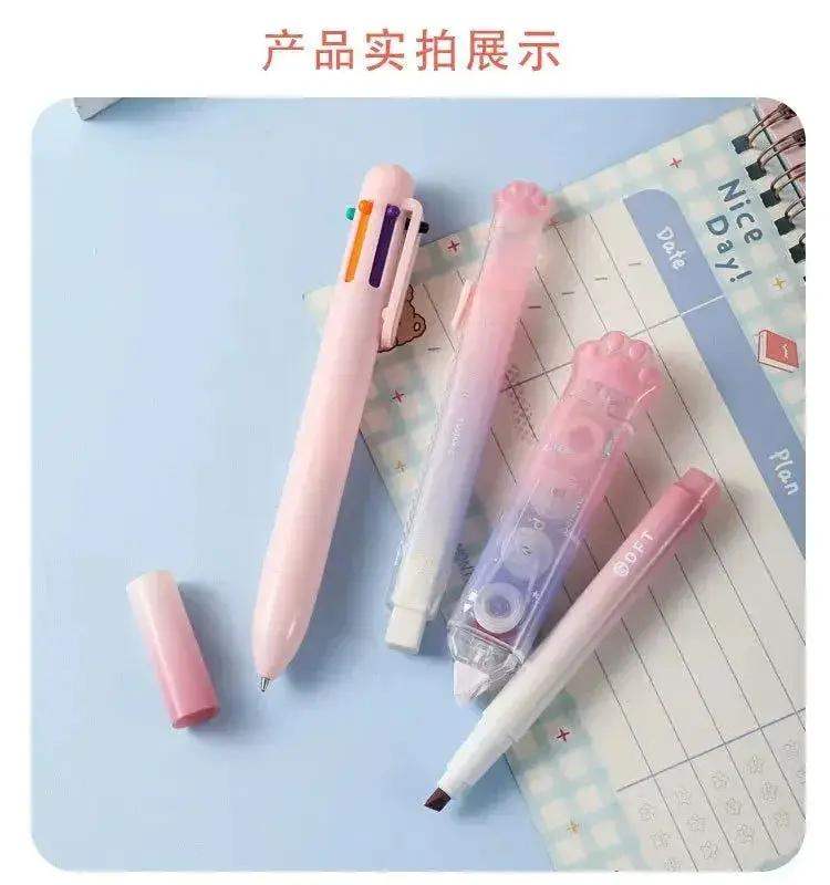 Elegant Colorful Cat Paw Stationery Kit Deluxe 9 In 1 - ToylandEU