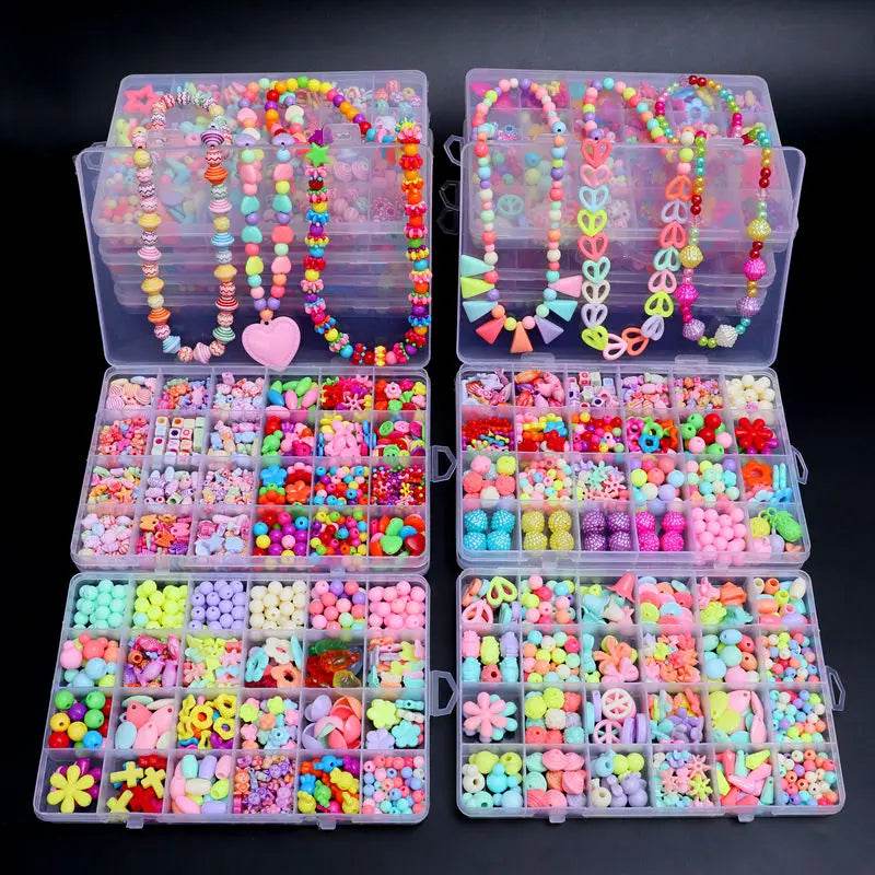 Creative DIY Beads Kit 500Pcs Spacer Beads For Kids Jewelry - ToylandEU