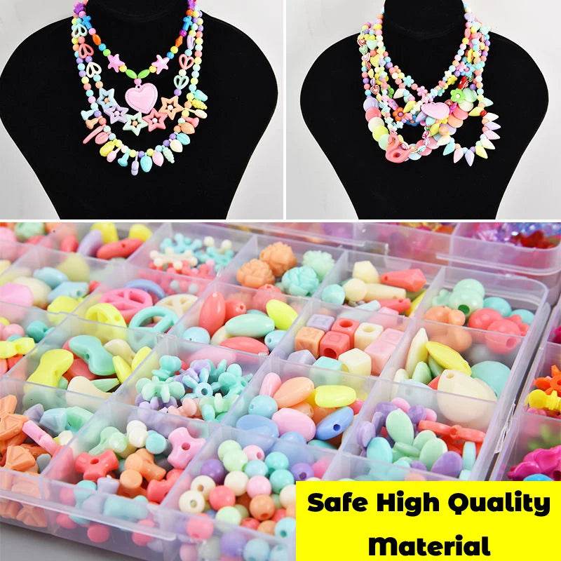 Creative DIY Beads Kit 500Pcs Spacer Beads For Kids Jewelry - ToylandEU