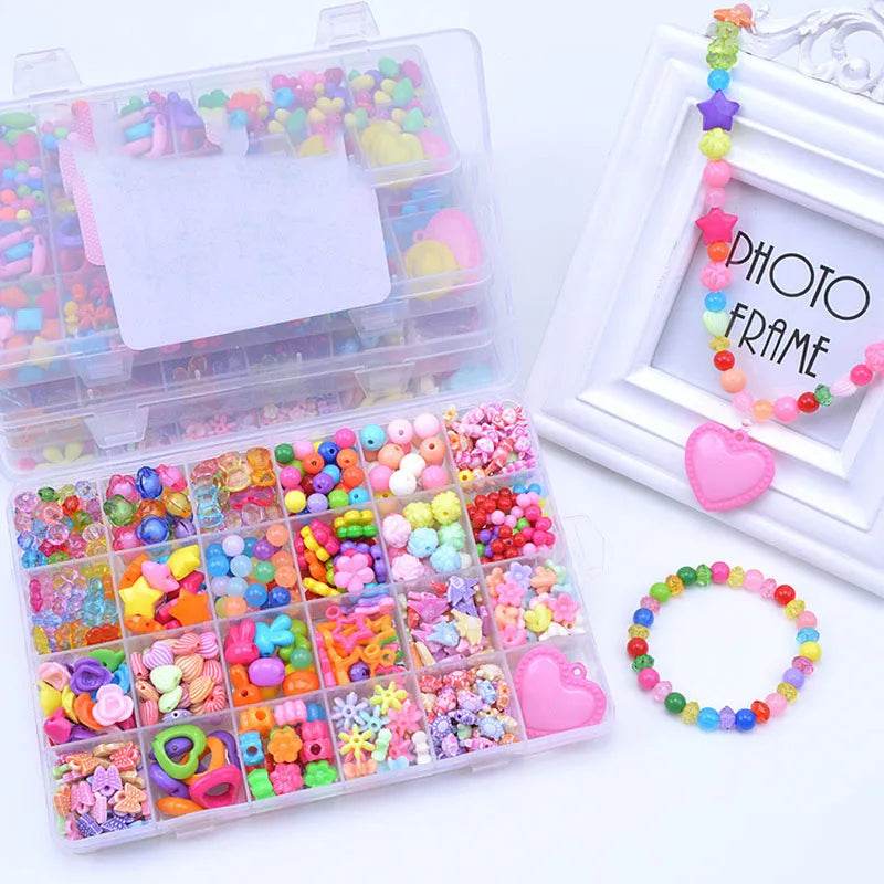 Creative DIY Beads Kit 500Pcs Spacer Beads For Kids Jewelry - ToylandEU