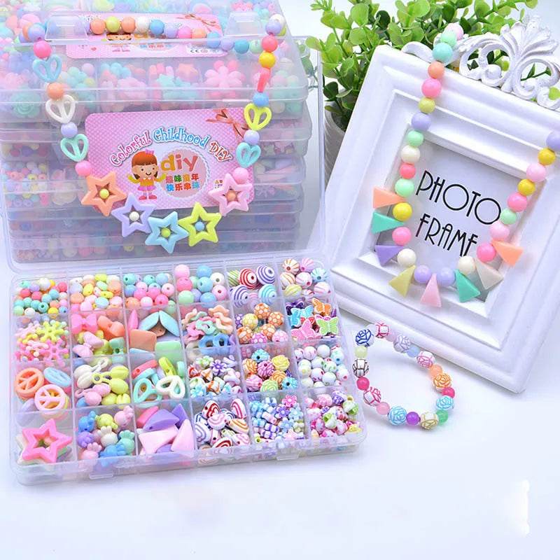 Creative DIY Beads Kit 500Pcs Spacer Beads For Kids Jewelry - ToylandEU