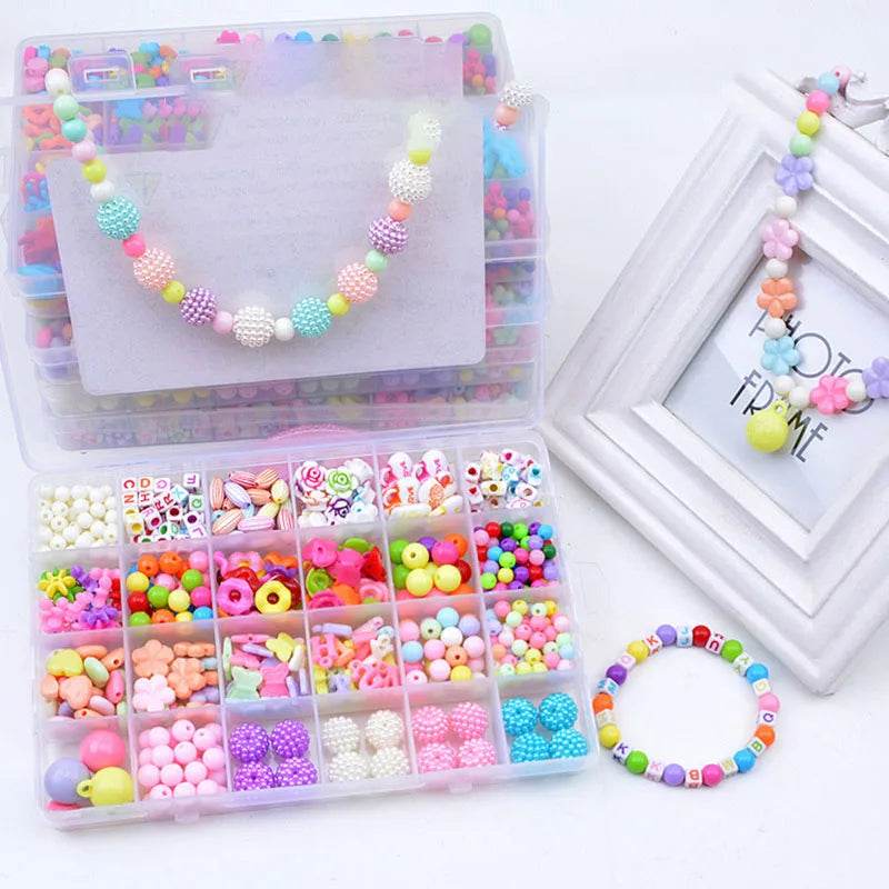 Creative DIY Beads Kit 500Pcs Spacer Beads For Kids Jewelry - ToylandEU