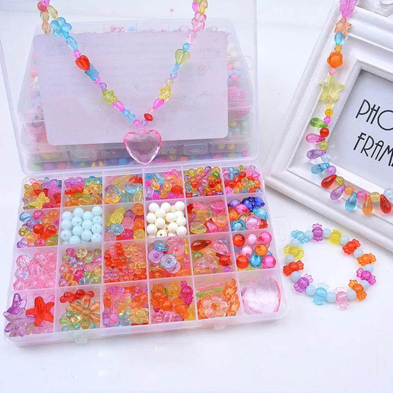 Creative DIY Beads Kit 500Pcs Spacer Beads For Kids Jewelry - ToylandEU