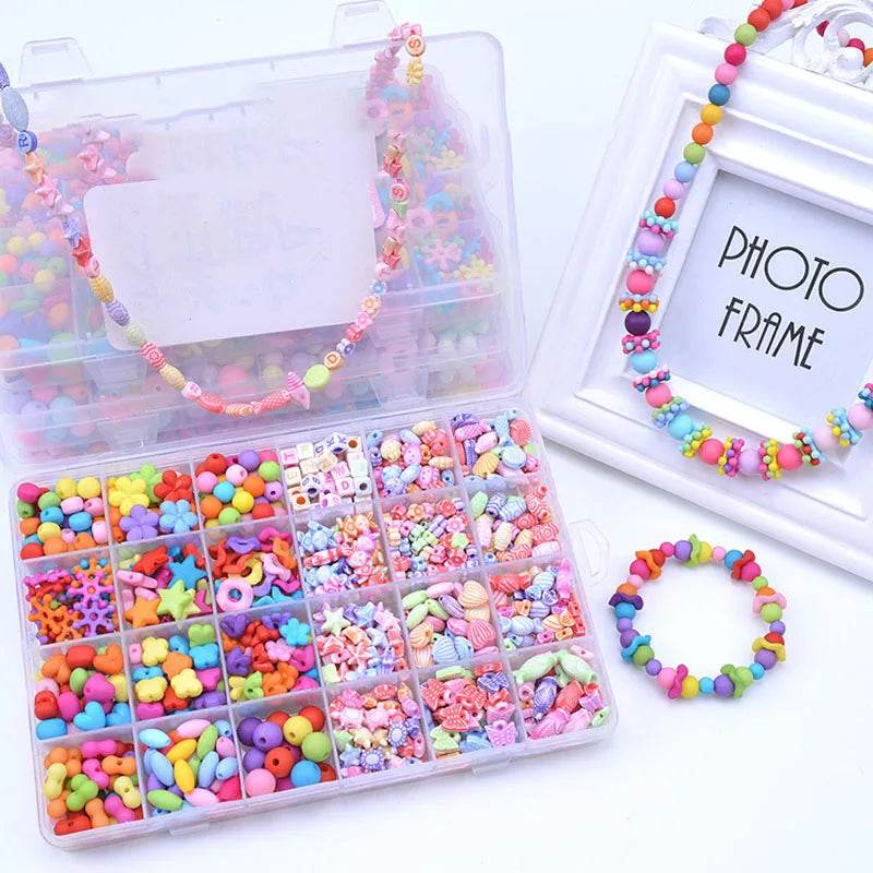 Creative DIY Beads Kit 500Pcs Spacer Beads For Kids Jewelry - ToylandEU