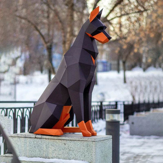 Creative Doberman Paper Model 3D Papercraft Home Decor - ToylandEU