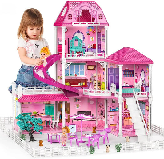 Creative Doll House Toys For Girls 3 Story 6 Rooms - ToylandEU