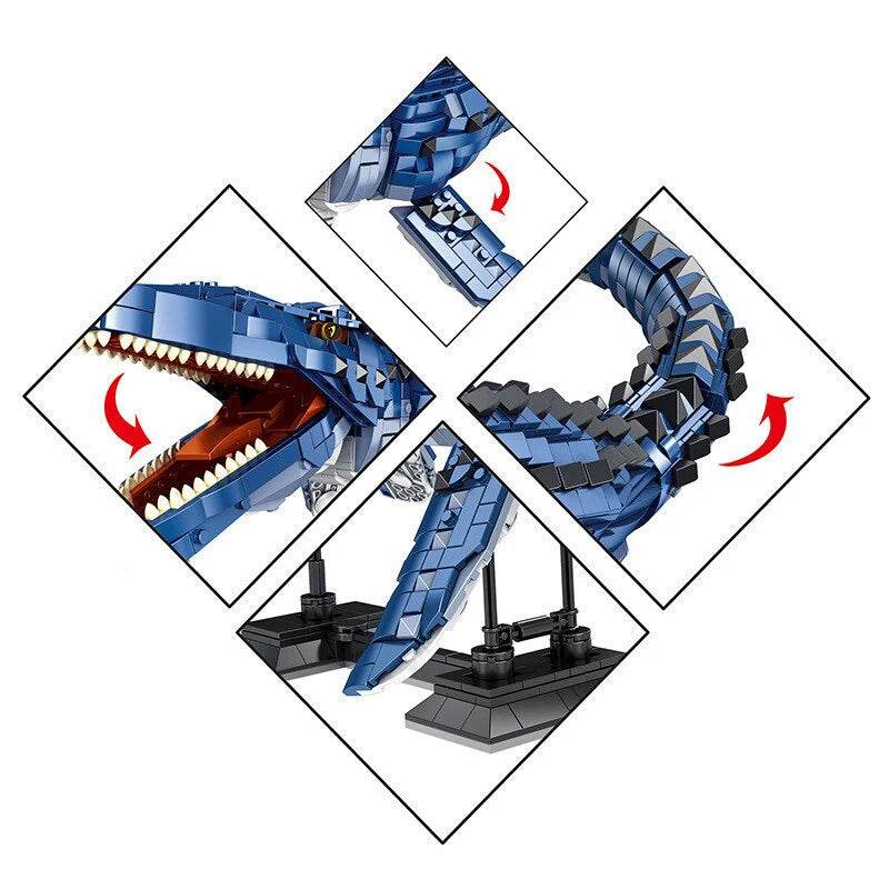 Creative Expert Dinosaur World Deep Sea Mosasaurus Model 1859PCS Building Blocks Toy - ToylandEU