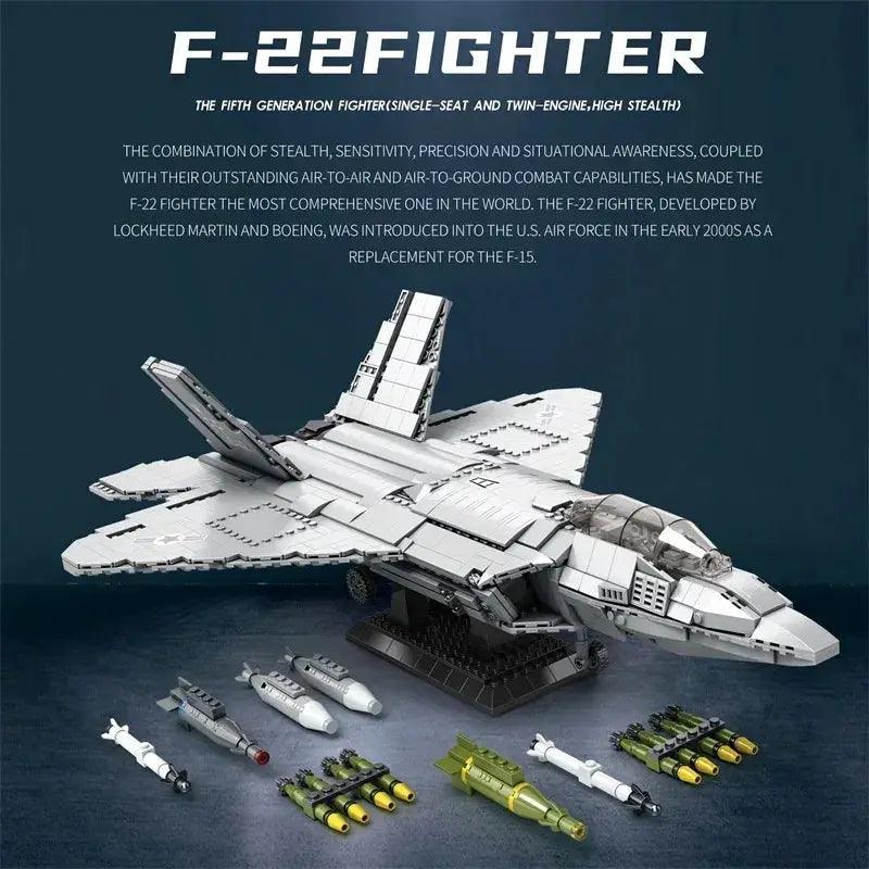 Creative F22 Fighter Model Kit Blocks Toyland EU -  ToylandEU™
